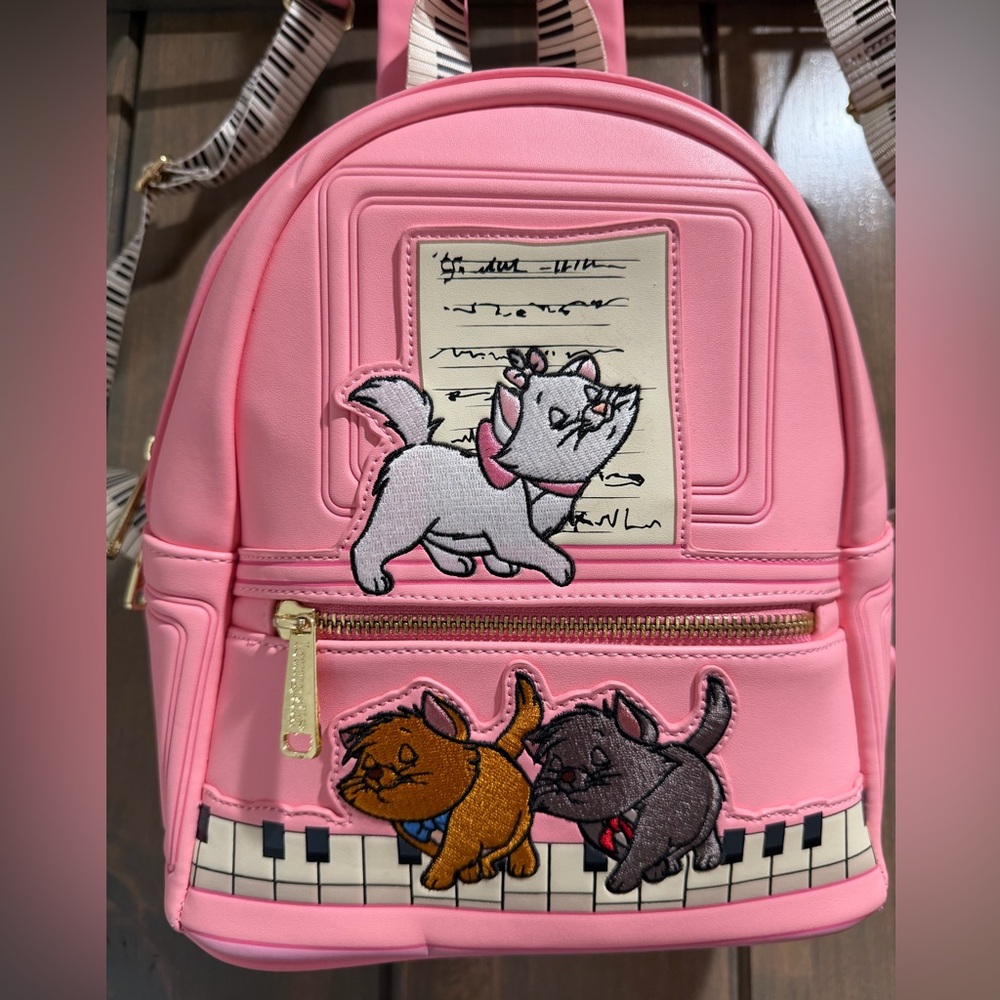 Loungefly Pink Aristocats Embroidered Mini Backpack